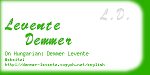 levente demmer business card